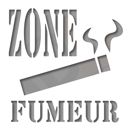 Pochoir zone fumeur