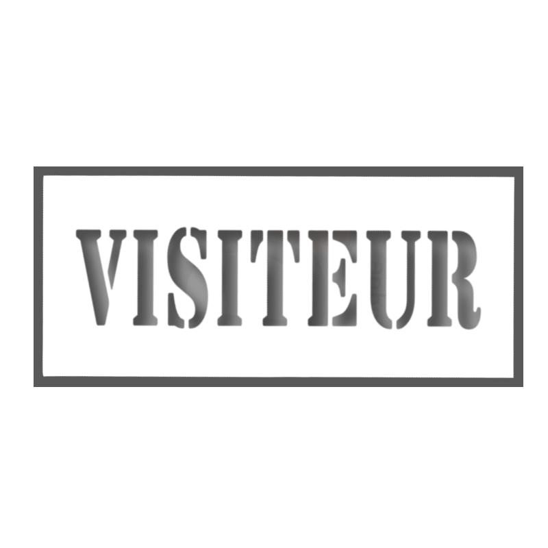 Pochoir texte visiteur