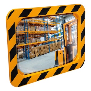 MIROIR INDUSTRIELS POLYMIR CADRE JAUNE