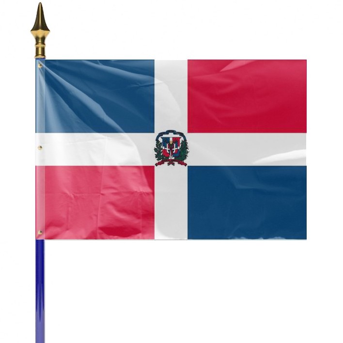 DRAPEAU RÉPUBLIQUE DOMINICAINE