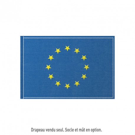 DRAPEAU DE TABLE EUROPE SATIN POUR MÂT EN MÉTAL