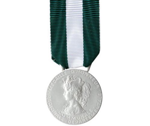 MÉDAILLE D'HONNEUR R.D.C. BRONZE ARGENTÉ 20 ANS