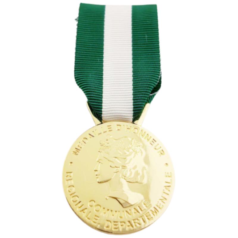 MÉDAILLE D'HONNEUR R.D.C. MÉTAL DORÉ 30 ANS