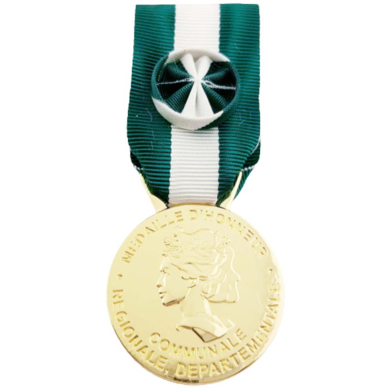 MÉDAILLE D'HONNEUR R.D.C. MÉTAL DORÉ 35 ANS