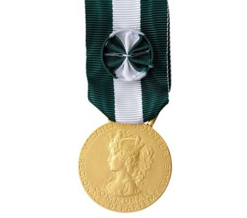 MÉDAILLE D'HONNEUR R.D.C. BRONZE DORÉ 35 ANS