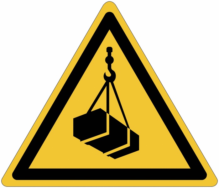 PANNEAUX ET AUTOCOLLANTS ISO 7010 - CHARGES SUSPENDUES - W015