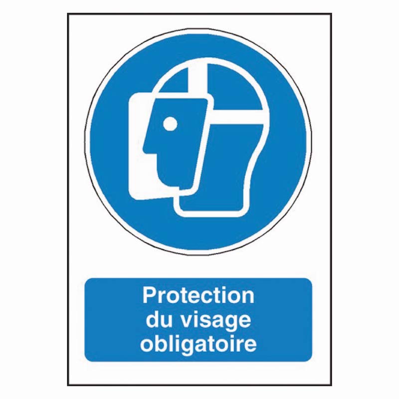 SIGNALÉTIQUE PROTECTION DU VISAGE OBLIGATOIRE M013F