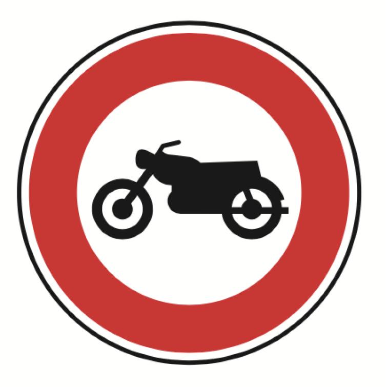 B9H "ACCÈS INTERDIT AUX MOTOCYCLETTES"