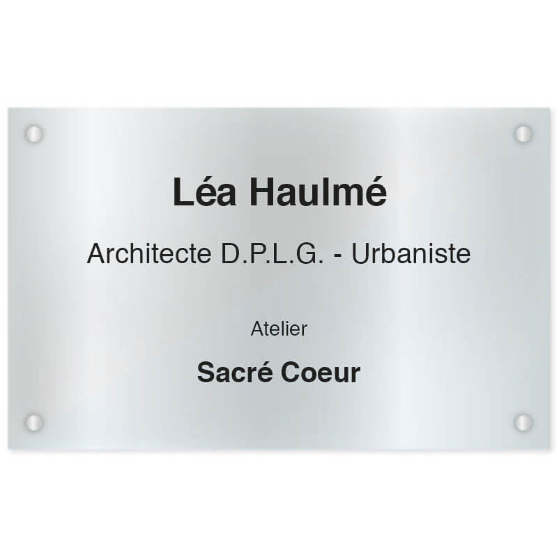 Plaque de profession architecte plexiglass