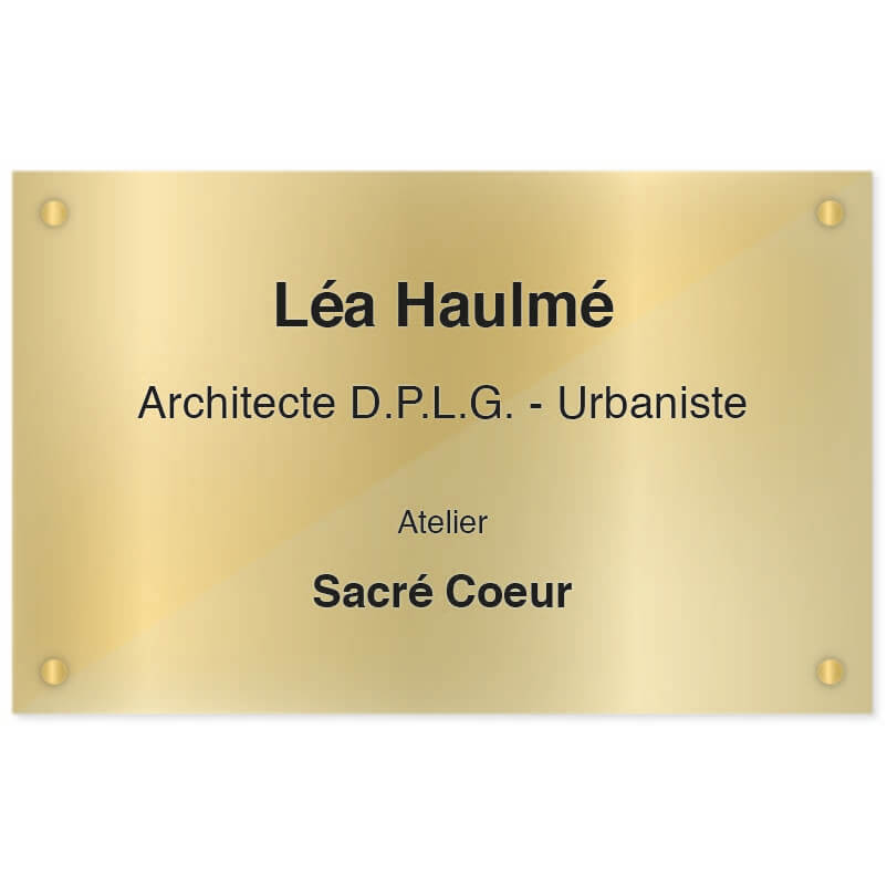 Plaque de profession architecte plexiglass