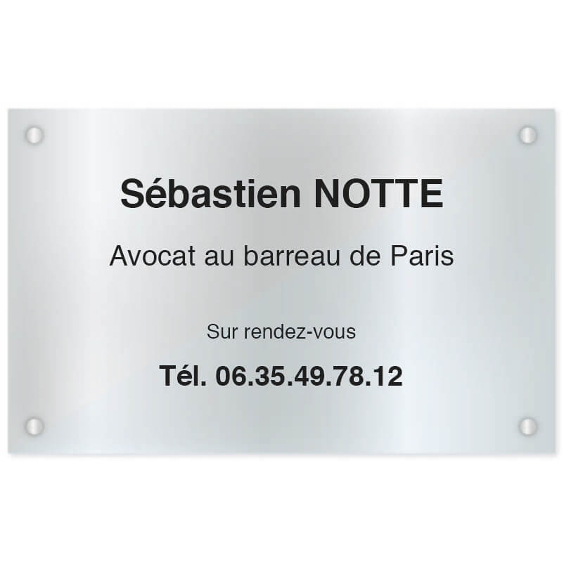 Plaque de profession avocat plexiglass