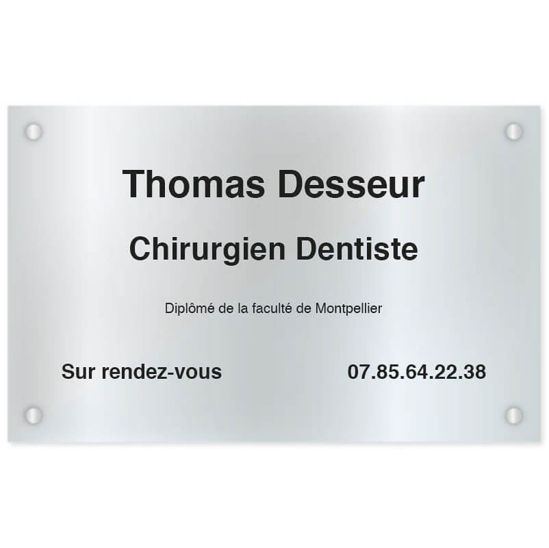 Plaque de profession dentiste plexiglass