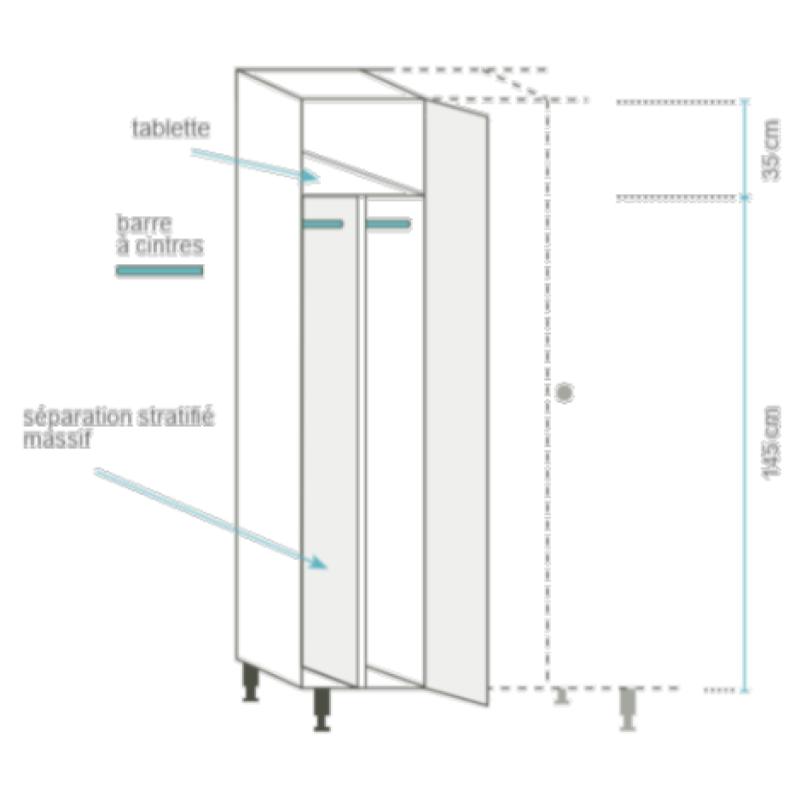 ARMOIRE INDUSTRIE PROPRE OU SALISSANTE STRATIFIÉ