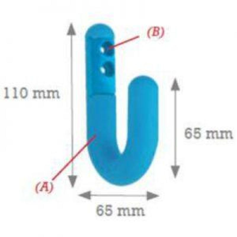 PATÈRE SIMPLE EN ÉLASTOMÈRE